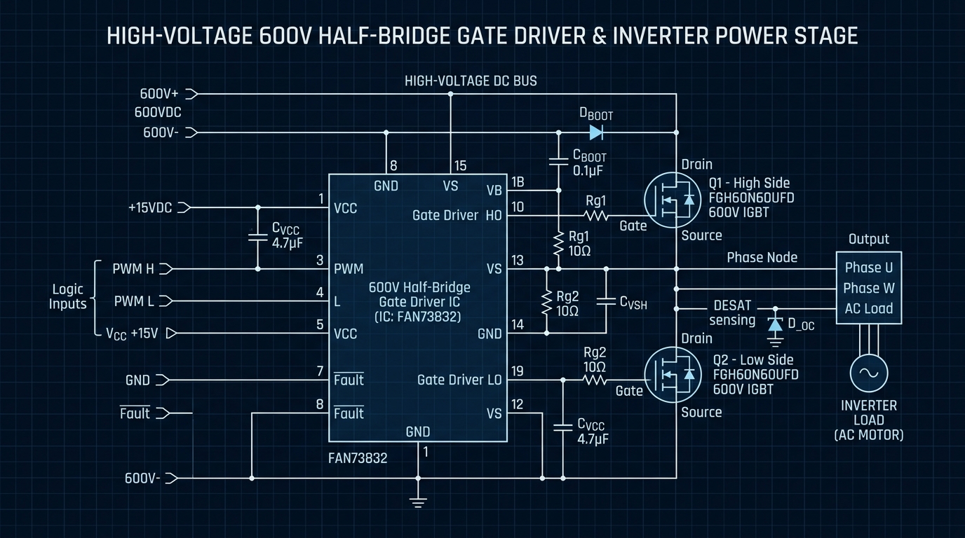 Cosine 600V Half Bridge Driver COS2103 exploded packaging layout